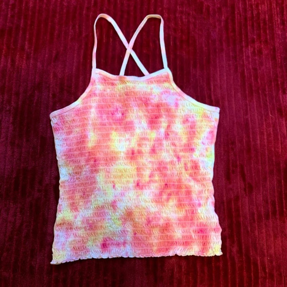 Tie Dye Halter Tank Top